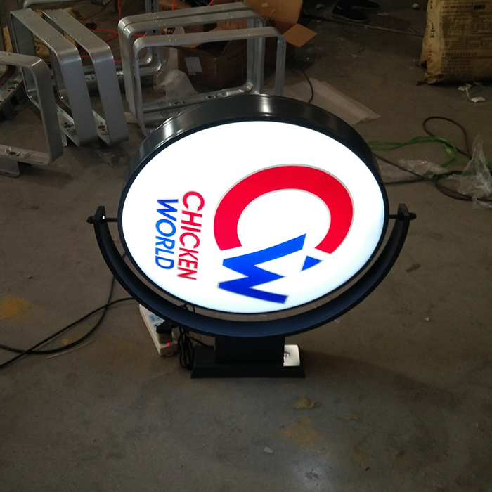 Caja de luz LED circular giratoria de varios diámetros para estadios