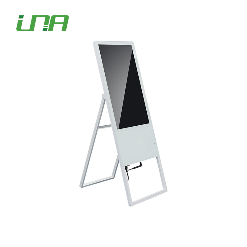 Quiosco de pie digital con monitor de pantalla de video LCD plegable