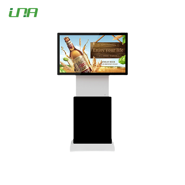 Pantalla de video LCD de pantalla doble giratoria para interiores de 43 ''