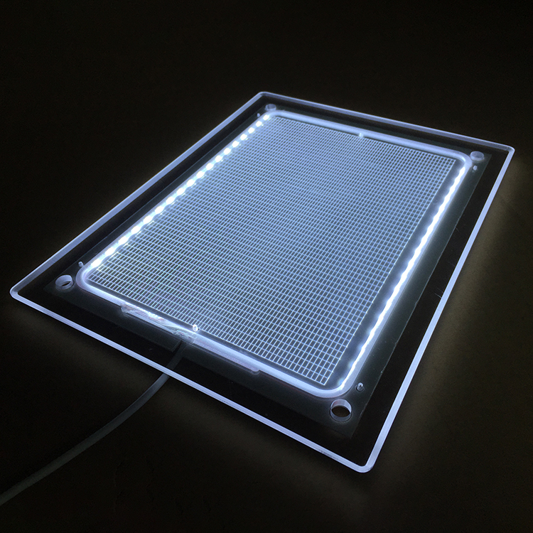 Caja de luz de cristal LED con imagen de impresión en papel A3 PP